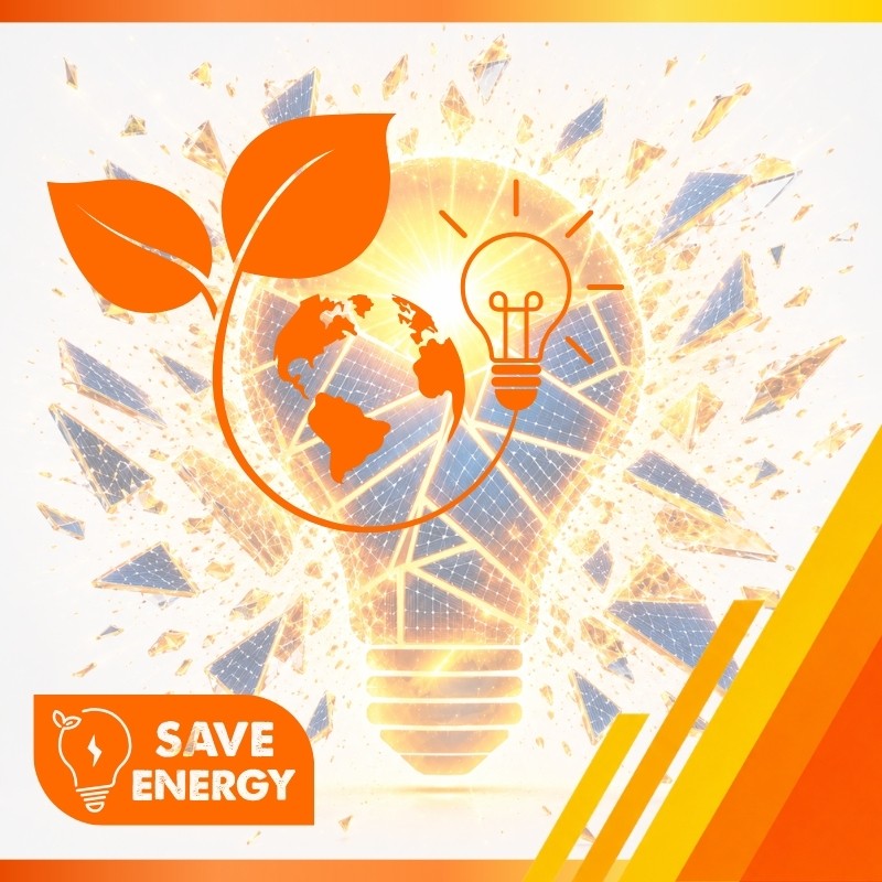 Vihreä energia - hehkulamppu ja maapallo